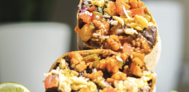 Kid's Meatless Chorizo Burrito.