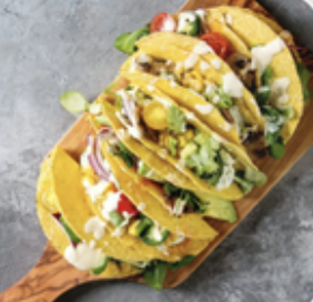 3 Veggie Tacos.