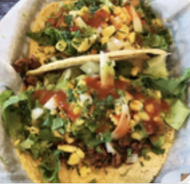 Kid's Meatless Chorizo Tacos.