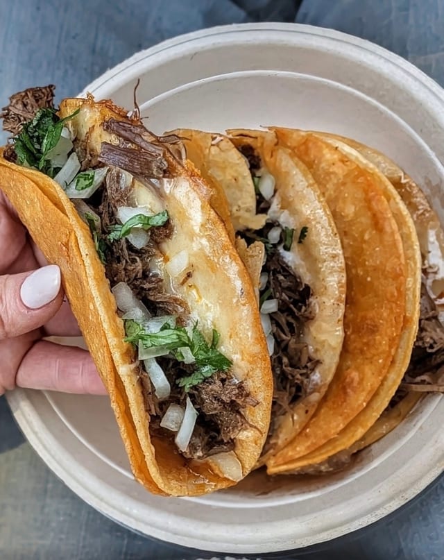 3 Birria Tacos.