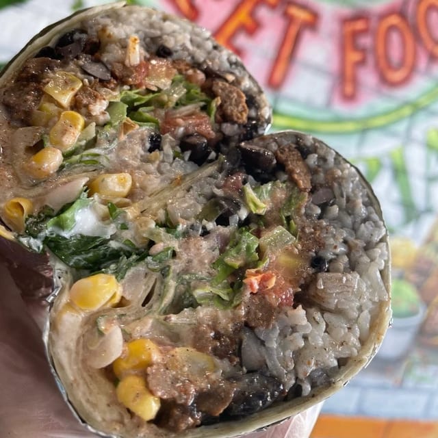 Chorizo Sausage Burrito.