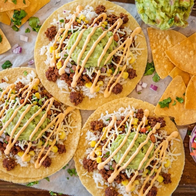 3 Chorizo Sausage Tacos.