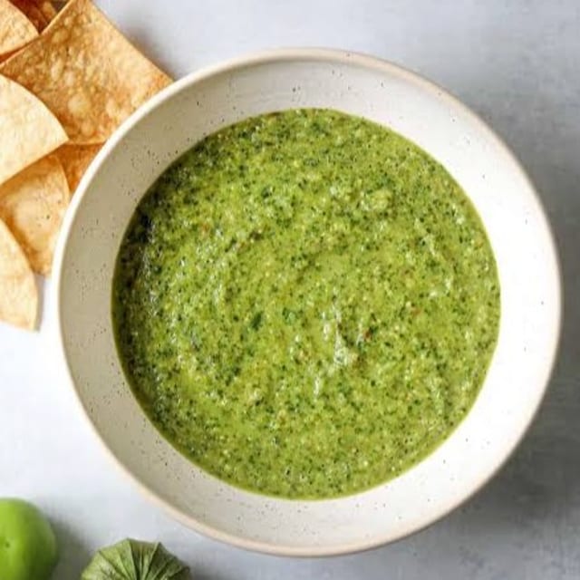 Side Tomatillo Salsa.